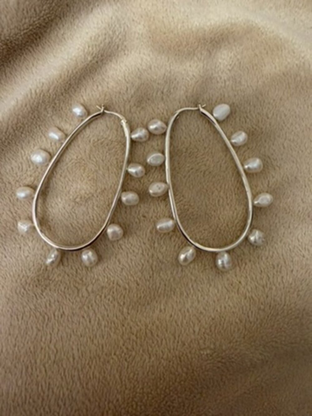 Nicola Bathie pearl hoop earrings